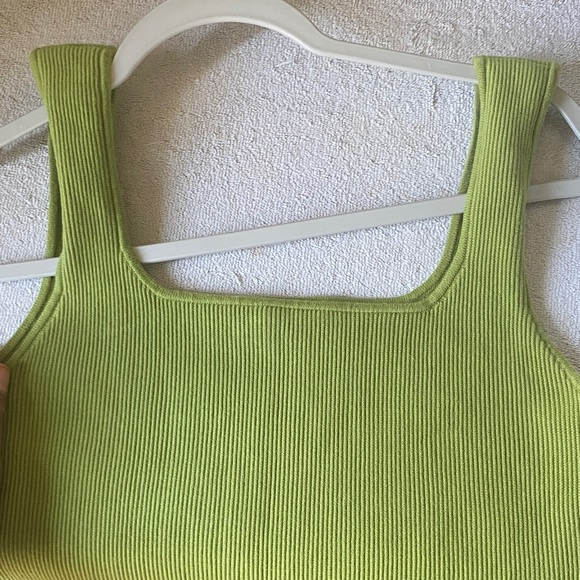 Reformation Lime Ribbed Square-Neck Tank - Picture 7 of 7